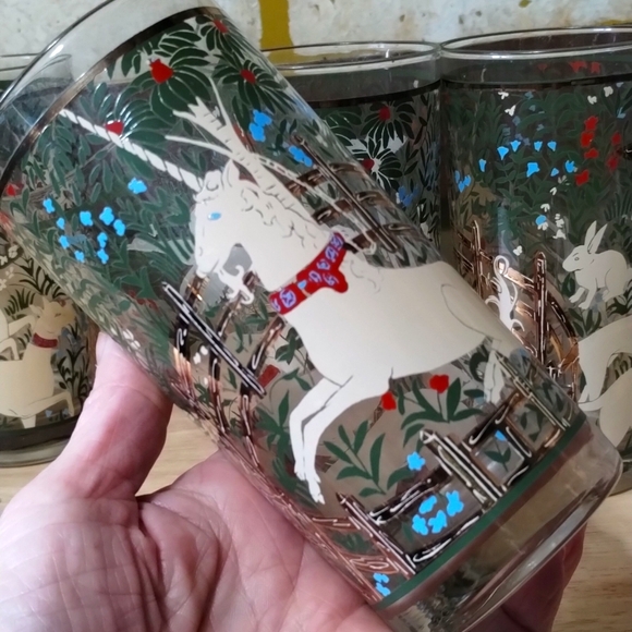 1960s Vintage UNIQUE Cera Unicorn Highball Glasses 1964 - Picture 5 of 8